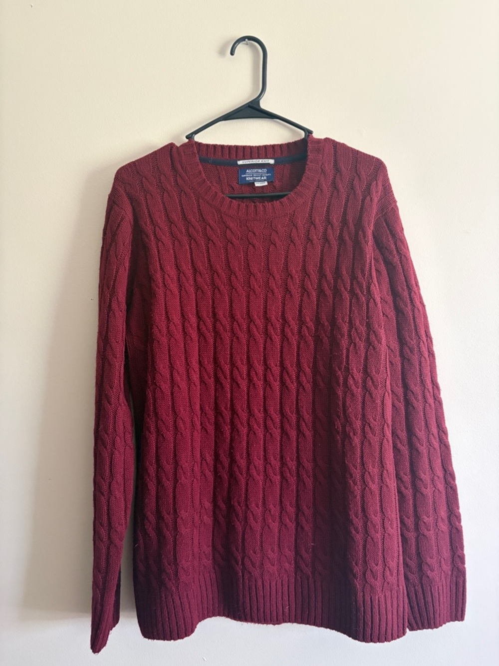 Alcott Cable-Knit Sweater - Burgundy